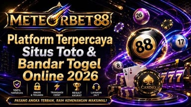 METEORBET88 banner situs toto dan bandar togel online 2026